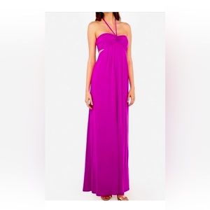 Express fuchsia colored cut out Maxi dress